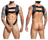 Harnais Cockring Croptop MaleBasics DMBL08 DNGEON Couleur Noir